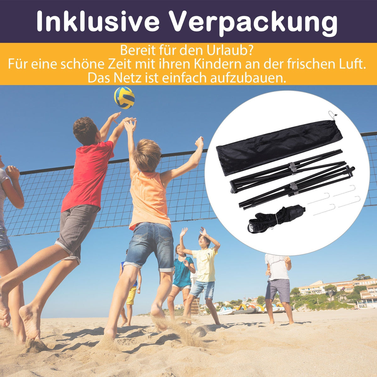 Badminton Net Portable, 2 Heights, PE