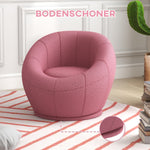Swivel Lounge Chair, Plush, Single, 120 kg capacity, Pink