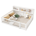 Daybed Sofa Bed 140x200cm Storage Compartment Slatted Base Pine Wood White