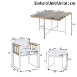 7-Piece Garden Furniture Set 6-Seater Tempered Glass WPC - Outdoor