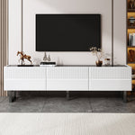 TV Stand Low Unit with Three Drawers 170cm Black and White