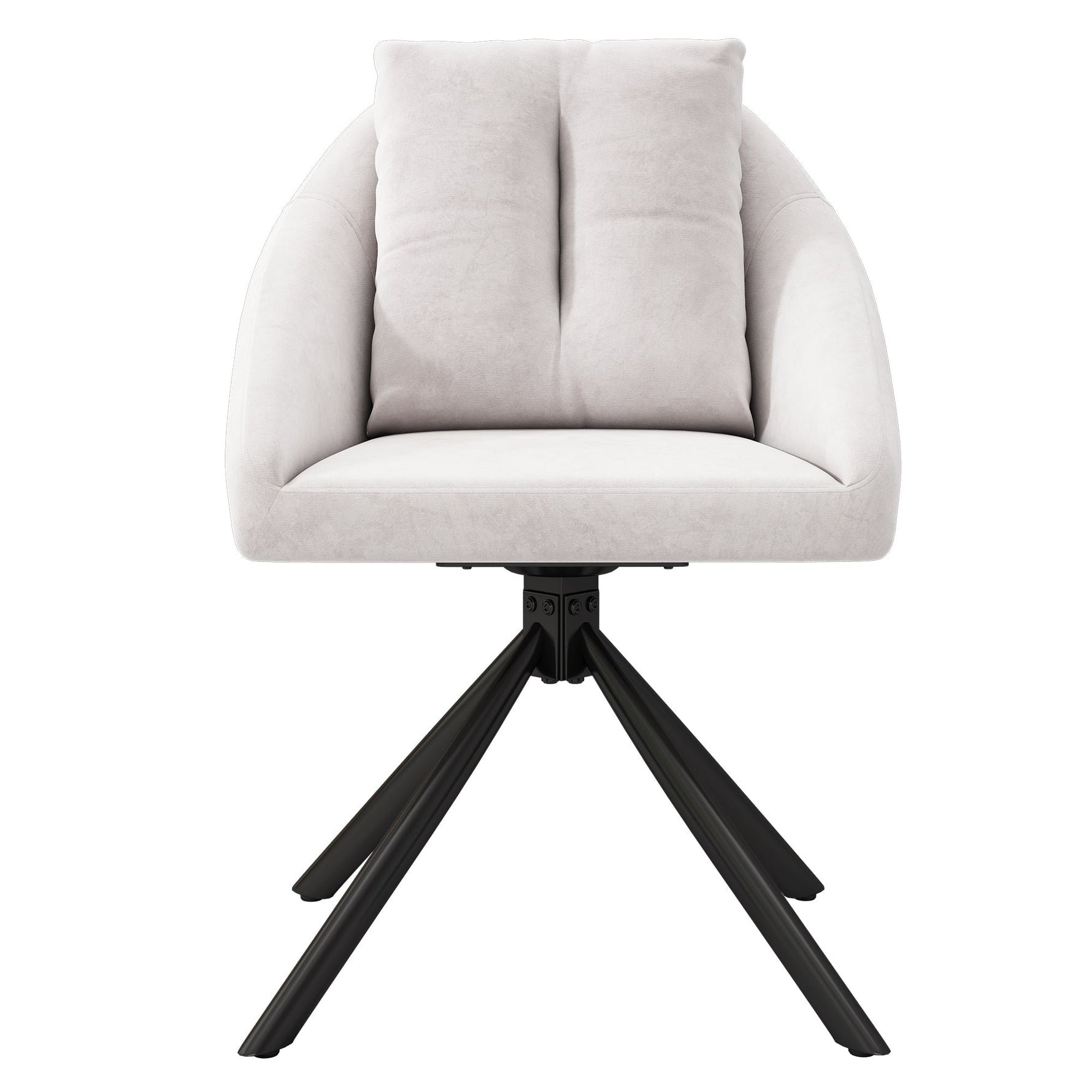 Modern Swivel Dining Chair with Ergonomic Design, Set of 4, Beige Velvet