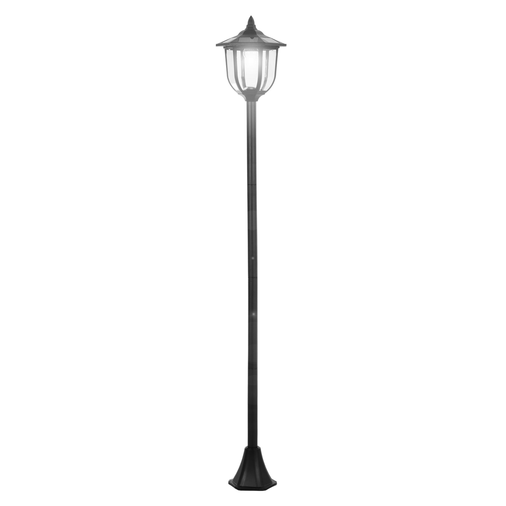 Solar Garden Light LED Lantern 30/60 Lumens, Black Plastic