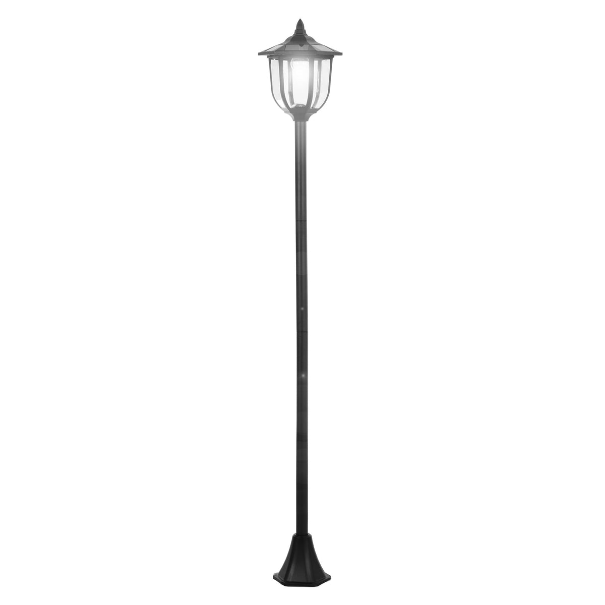 Solar Garden Light LED Lantern 30/60 Lumens, Black Plastic