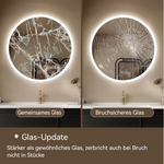 70cm LED Round Bathroom Mirror, Anti-Fog & Dimmable Light