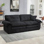 Two-Seater Sofa with Double Layer Cushions and Pocket Springs, 213 cm Chenille