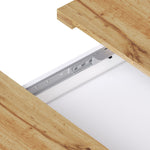 Telescopic Dining Table with Extendable Design and Wine Rack, White