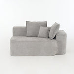 Comfortable 2-Seater Sofa with Side Pockets and Cushions, No Assembly, Grey