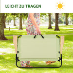 2-Seater Folding Camping Chair, Portable with Cup Holder, Light Green