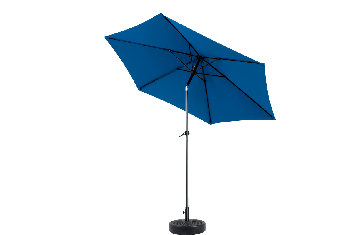 Outdoor Umbrella 9 Ft Double Sided Rectangular with Crank, Blue