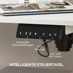 Electric Standing Desk 140x70cm Ergonomic 4-Memory Anti-Collision White