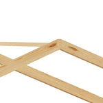 Children's House Bed 90x200cm Roof Design, Natural Solid Pine