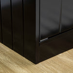 Dog Bowls, Elevated Feeding Station with 2 Stainless Steel Bowls, Black