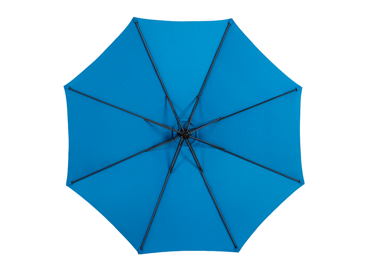 Double Sided Outdoor Umbrella, 14.8 Ft Rectangular Large with Crank, Blue