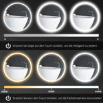 kleankin Bathroom Mirror, LED Illuminated Touch, Aluminum Frame