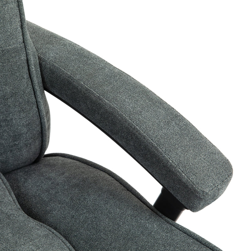 Large Tall Office Chair, 200 kg, Robust, Upholstery, Grey