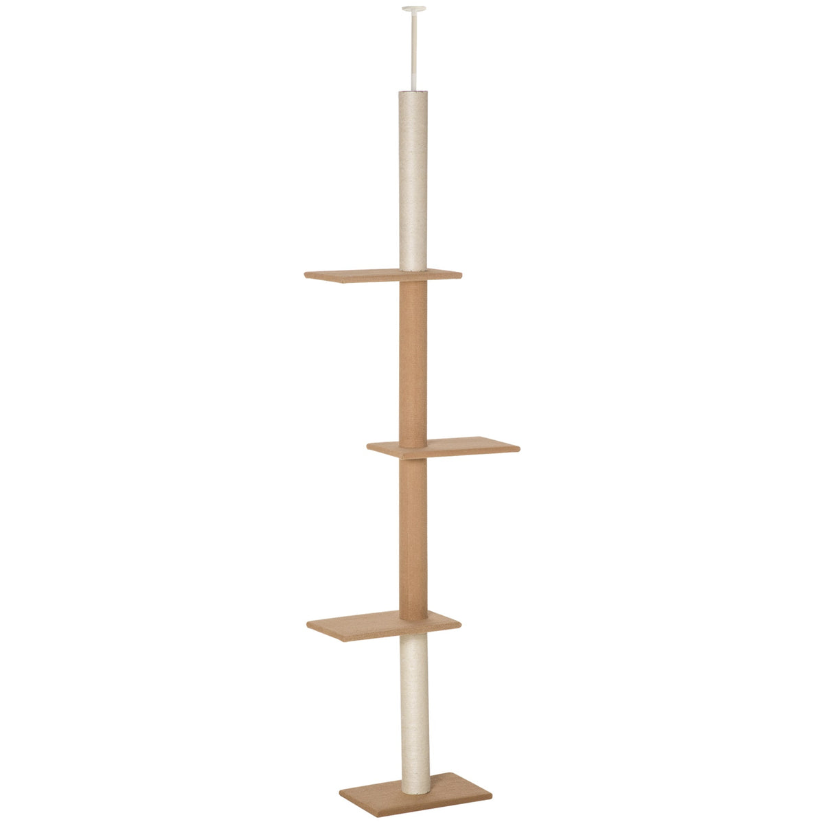 Cat Tree, Height Adjustable Climbing Play Tree, Khaki