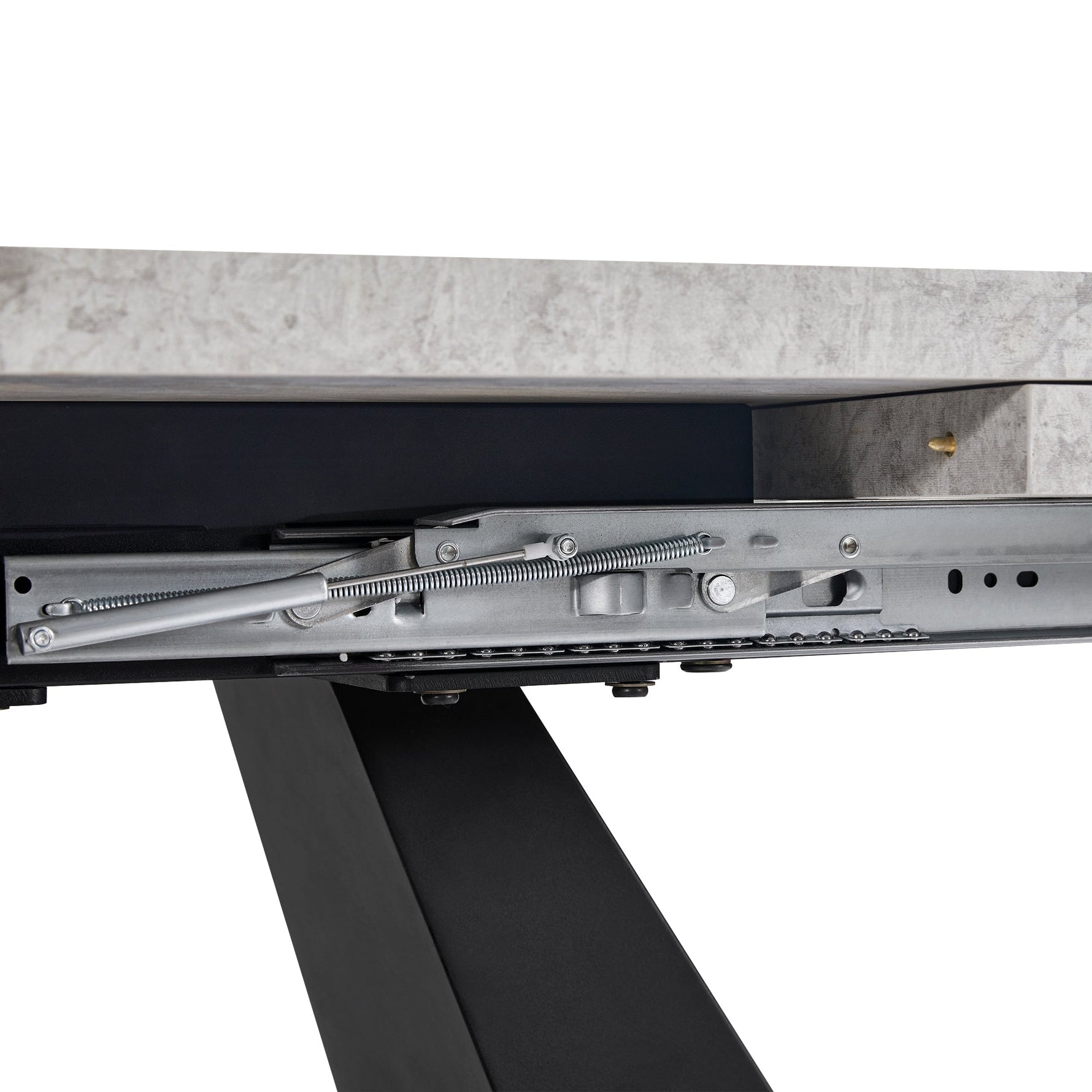 Telescopic Dining Table Extendable 99-159cm Pedestal Legs - Grey