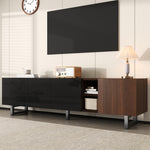 TV Cabinet Low 4 Doors 180x38x50cm - Vintage Wood Grain
