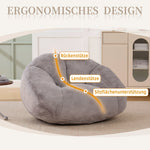 Soft Plush Beanbag Sofa, Non-slip and No Assembly Required, Artificial Rabbit Fur