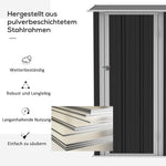Garden Shed Outdoor Steel Dark Grey