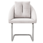 Velvet Dining Chair Set of 4, Luxurious Swivel with Cushions and Curved Legs, Beige Samt