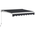 Folding Arm Awning Electric 2.5x2m Hand Crank Remote Control Aluminium Grey