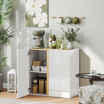Chest of Drawers, Sideboard, Soft-Close Doors, Adjustable Shelf, White