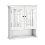 Bathroom Cabinet, Mirror & Adjustable Shelf, White