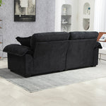 Two-Seater Sofa with Double Layer Cushions and Pocket Springs, 213 cm Chenille