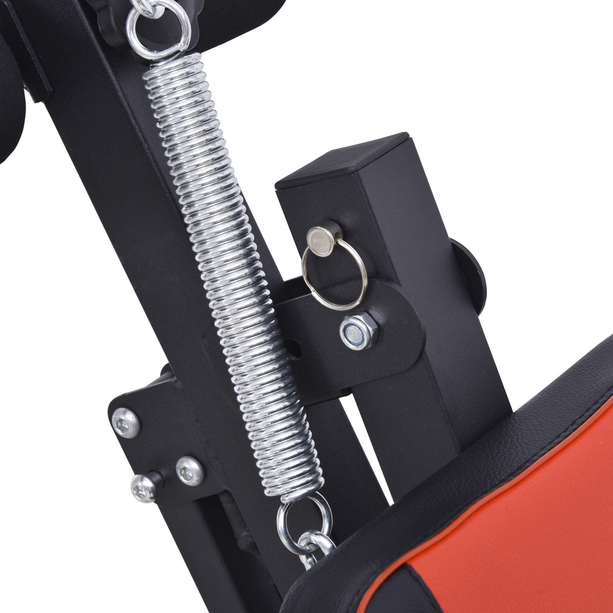Sit Up Bench Adjustable Abdominal Trainer Padded Red Black