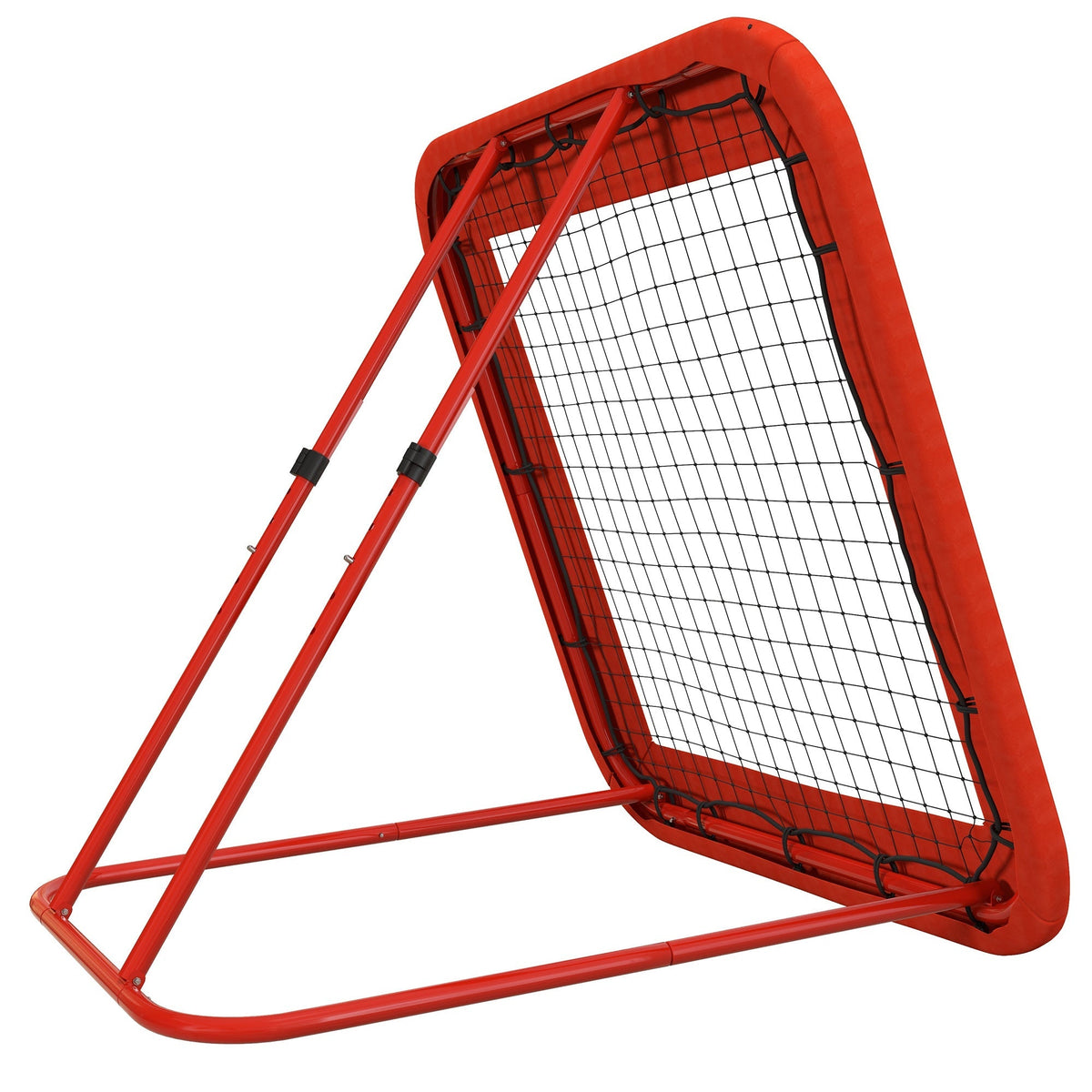Rebounder Football, Foldable 5-Level Adjustable, Red