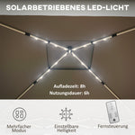 Folding Pavilion 3x3m LED Lighting Double Roof Net Curtains Dark Grey