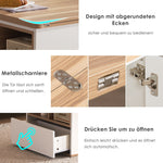 Liftable Coffee Table Opens to 2 Tables Storage - White/Wood