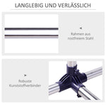 Coat Rack with Wheels, Height-Adjustable, Extendable Clothes Rail, Stainless Steel