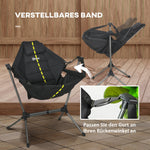 Hammock Camping Chair, Foldable 120kg, Black Oxford