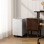 Mobile Filing Cabinet, 3 Drawers Lock A4 Legal Hanging Files, Steel White