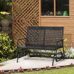 Swing Bench, 2-Seater Garden Swing, Polyrattan