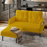 Corduroy Stool - Metal Frame, Super Soft Velour - Premium