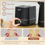 Kettle Toaster Set, 2200W 1.7L 2-Slice 6 Browning Levels, Black