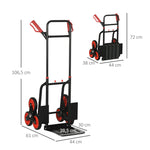 DURHAND Stair Climber Sack Barrow, 150 kg Foldable, Steel