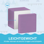 Soft Building Blocks, 12 Cubes Easy-care Child-safe, Faux Leather
