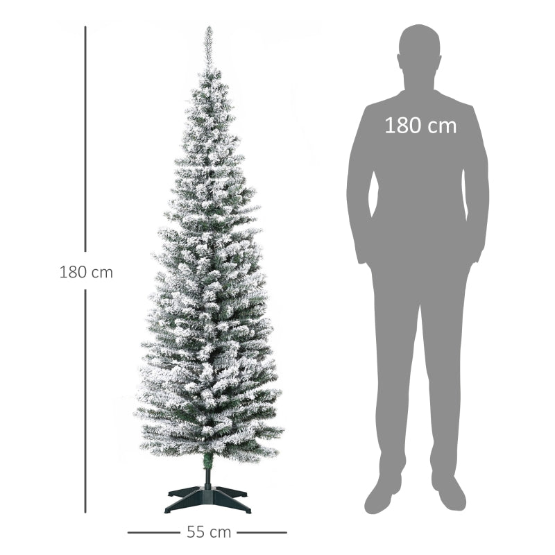 Artificial Christmas Tree 210cm Snow-Covered PVC Green/White