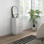 Chest of Drawers, 4 Drawer Wood Storage Cabinet, White