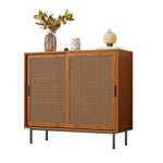 Sideboard kitchen cabinet, chest of drawers with 2 sliding doors and adjustable shelf