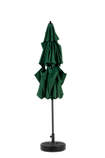 Outdoor Umbrella Double Sided Rectangular 14.8 Ft Large Crank - Dark Green (No Base)