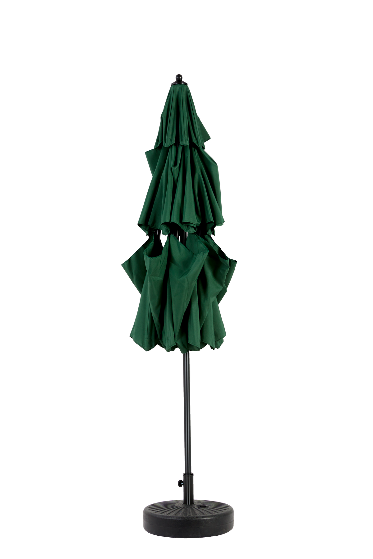 Outdoor Umbrella Double Sided Rectangular 14.8 Ft Large Crank - Dark Green (No Base)