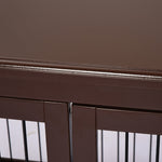 Dog Crate, 2 Entrances, Lockable, MDF and Metal, Brown