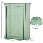 Greenhouse Roll-Up Door 100x50x150cm Steel Plastic Green