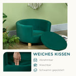 Dog Bed Sofa, Soft Cover & Wooden Legs, 65x64x37cm
